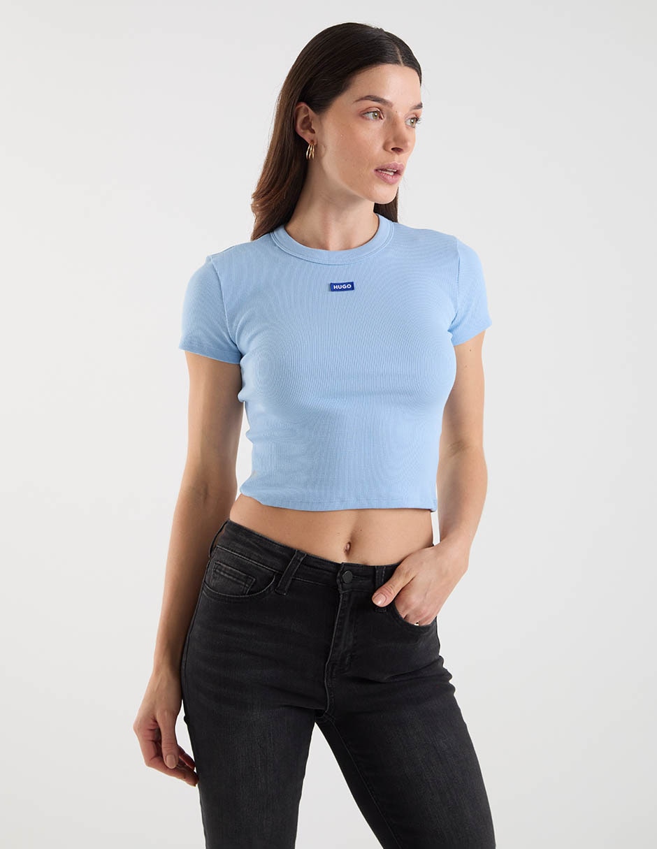 Playera manga corta cuello redondo mujer Playera manga corta cuello redondo mujer