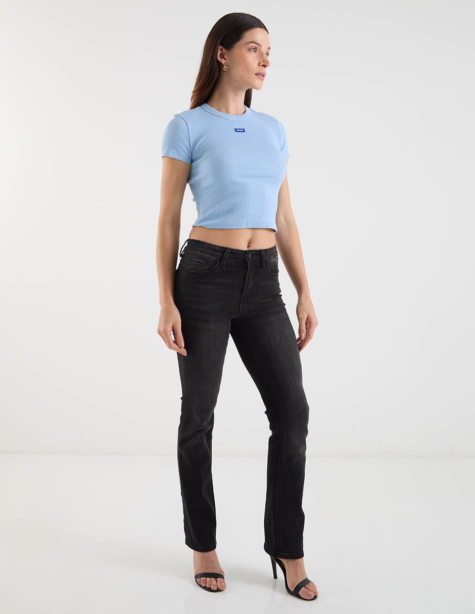 Playera manga corta cuello redondo mujer 4