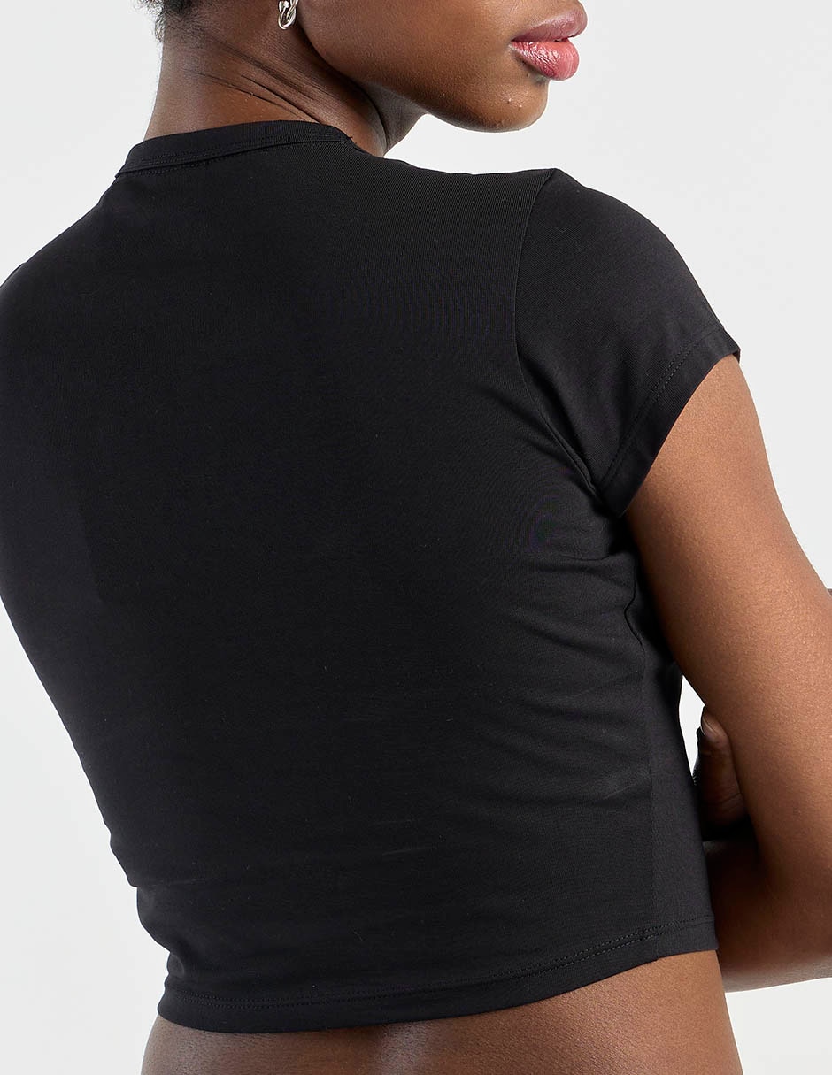 Top cuello redondo