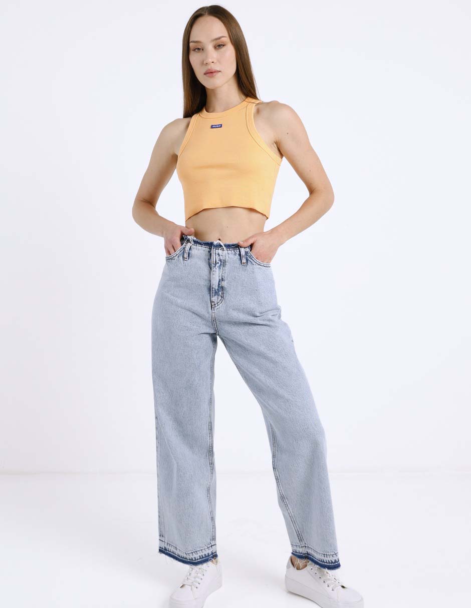 Jeans relaxed straight hugo blue para mujer