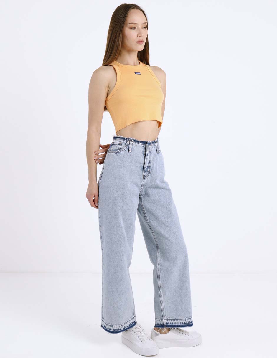 Jeans relaxed straight hugo blue para mujer