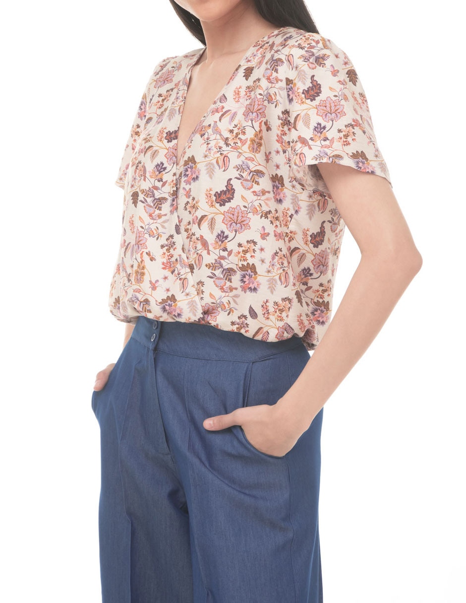 Blusa manga corta para mujer 7