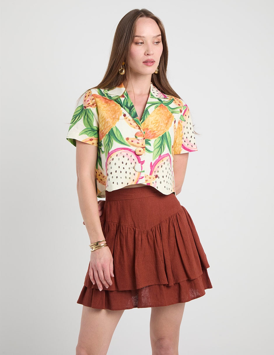 Camisa manga corta para mujer
