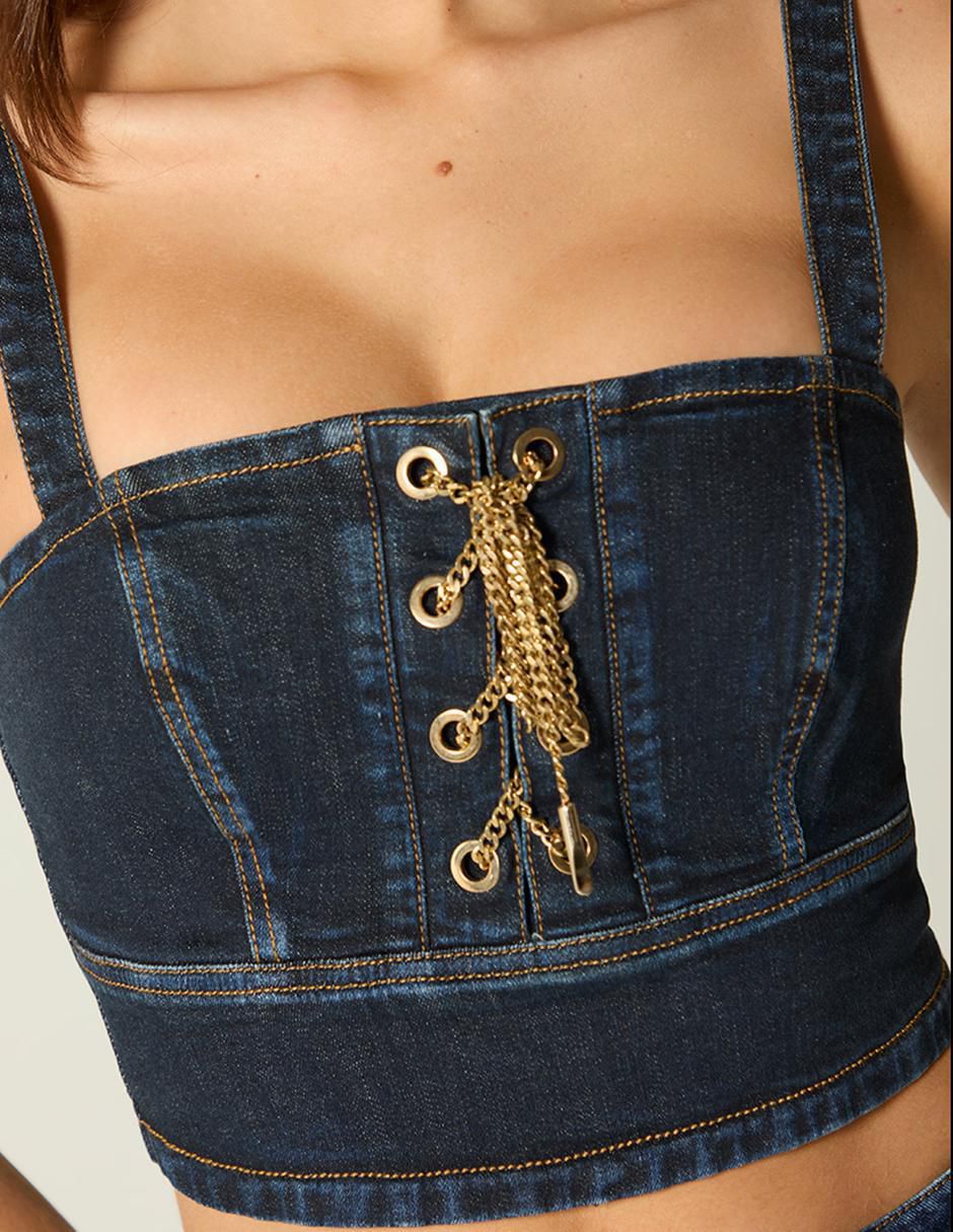 Top escote cuadrado tirante delgado