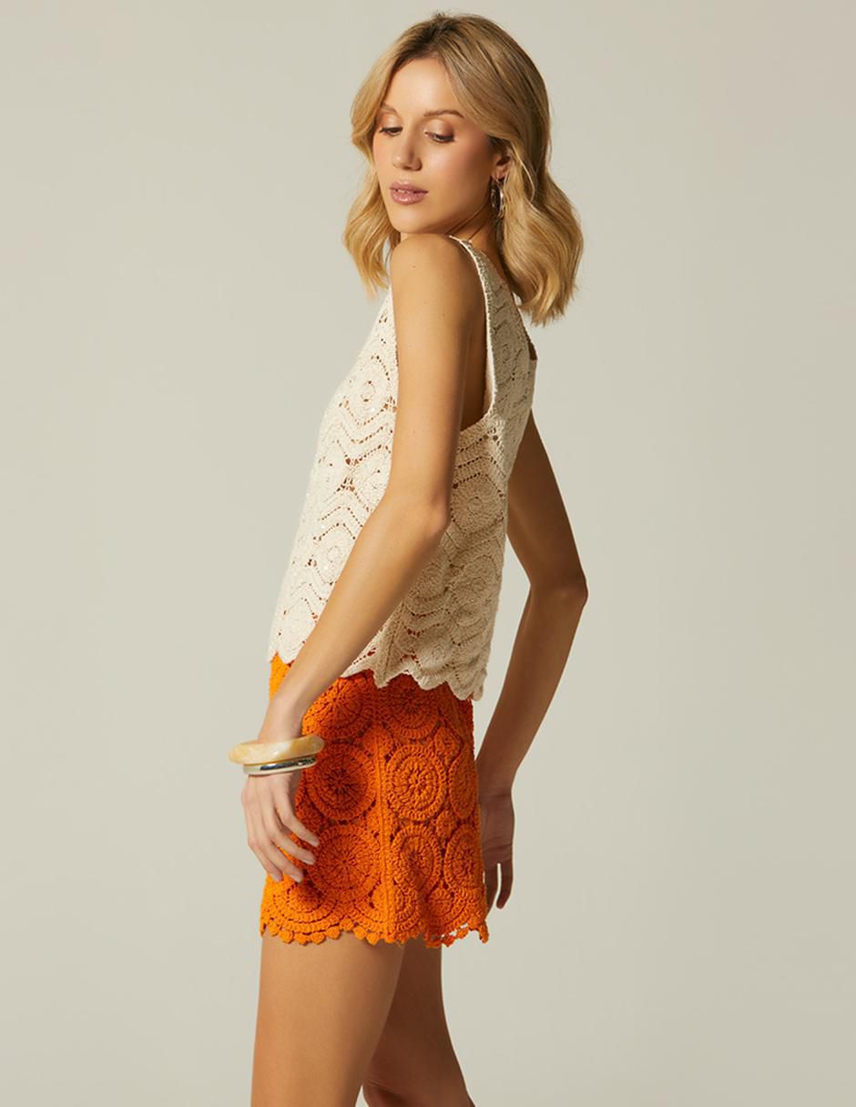 Blusa brillo crochet para mujer 2