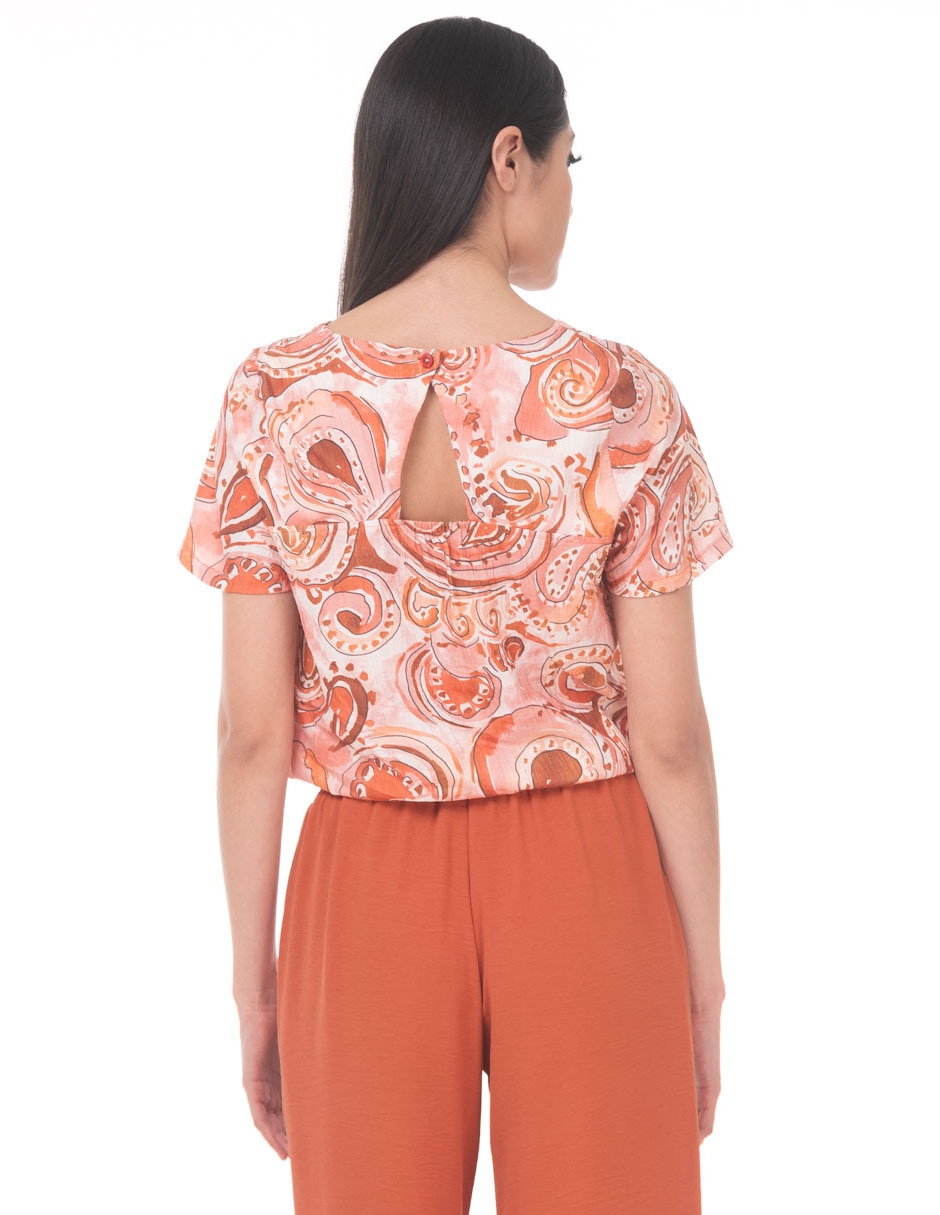 Blusa manga corta para mujer 4