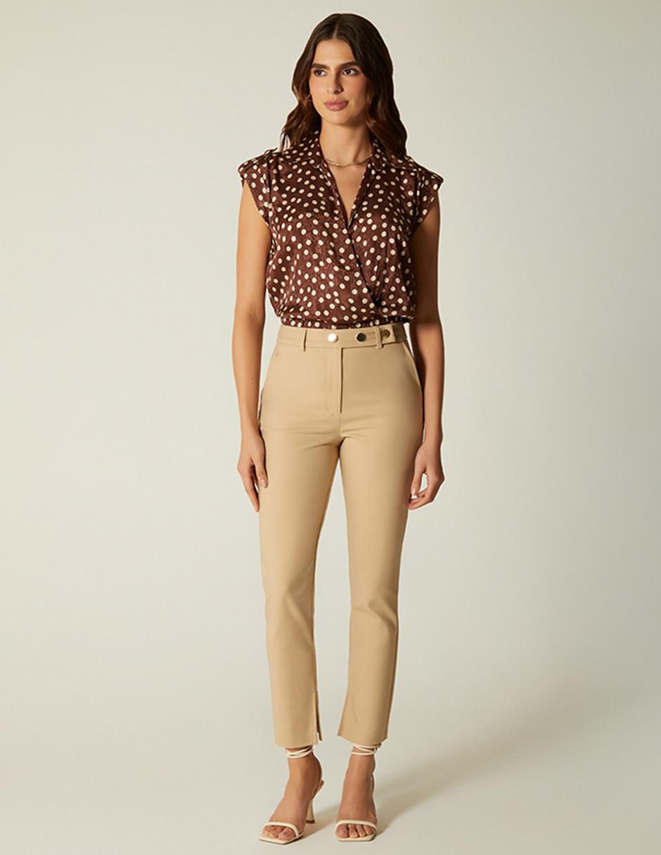 Blusa cacao dots para mujer 3