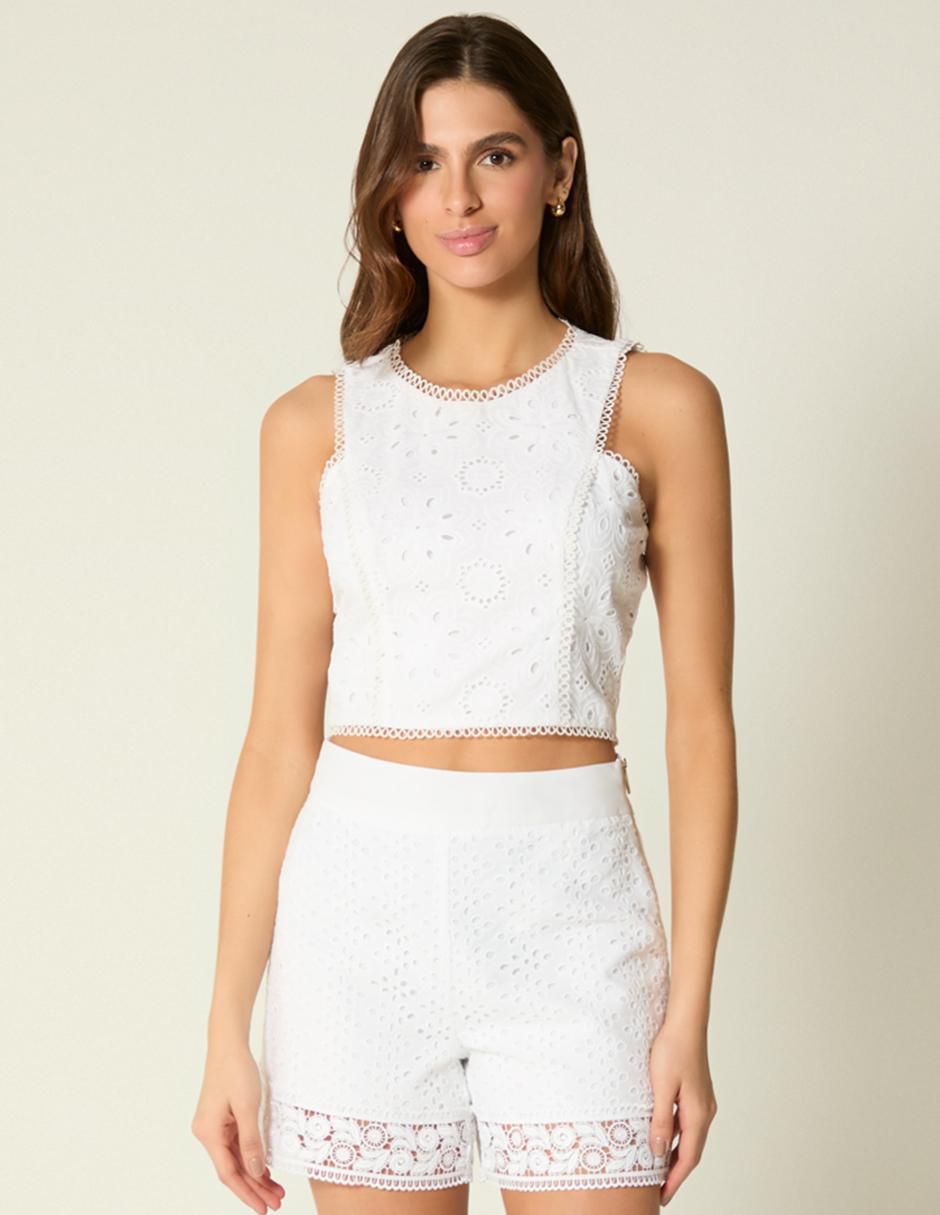 Top Studio F cuello redondo tirante ancho