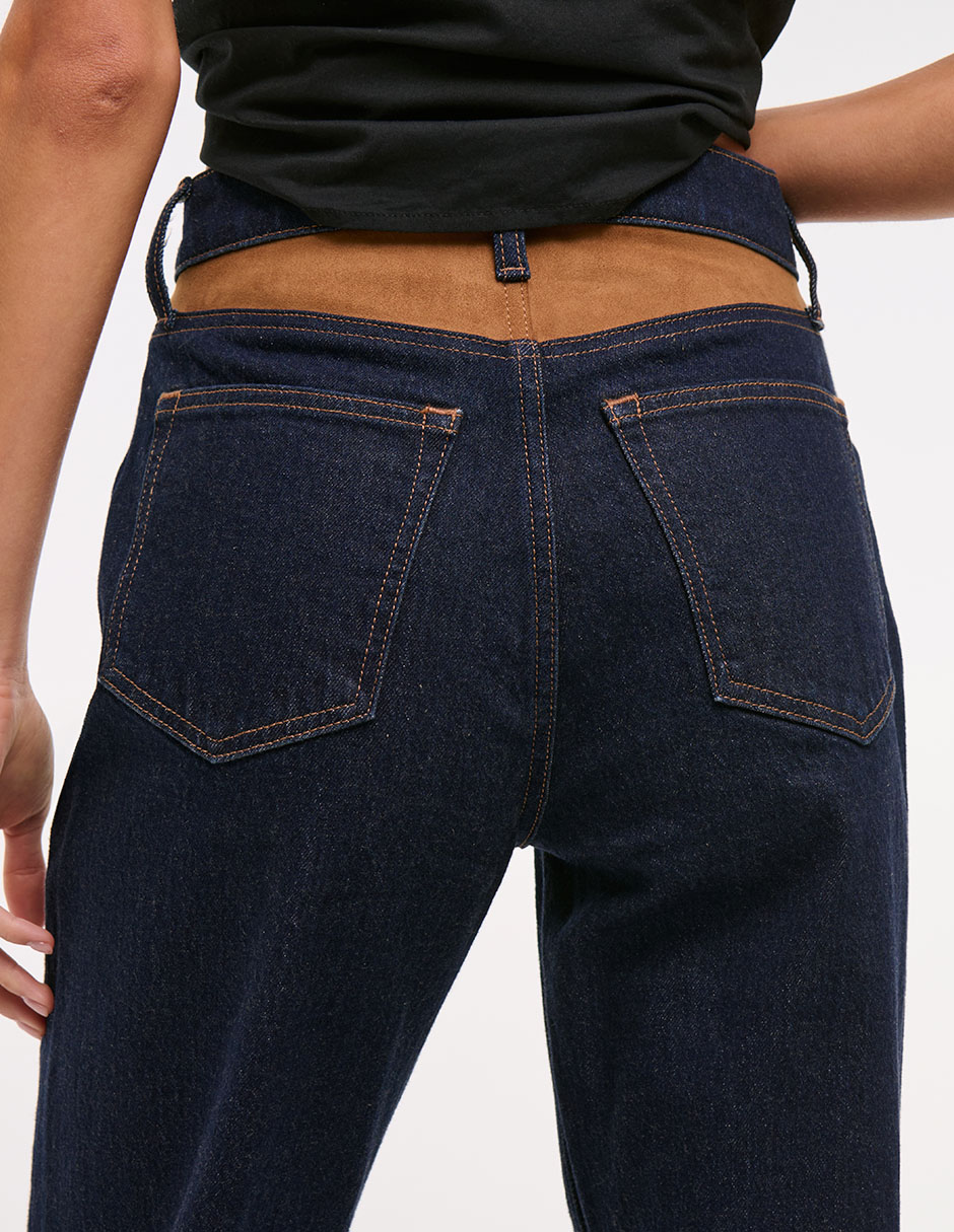 Jeans relaxed straight para mujer