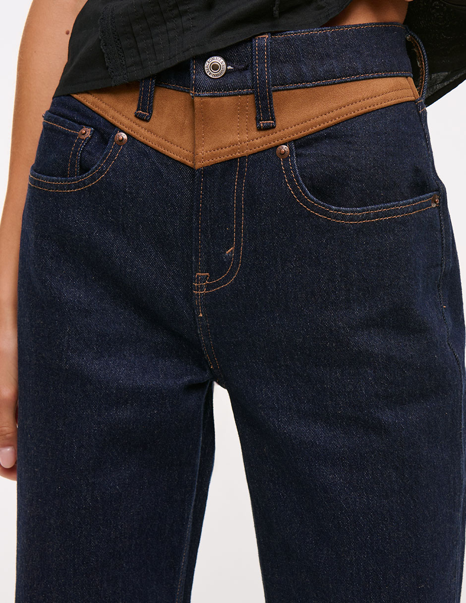 Jeans relaxed straight para mujer
