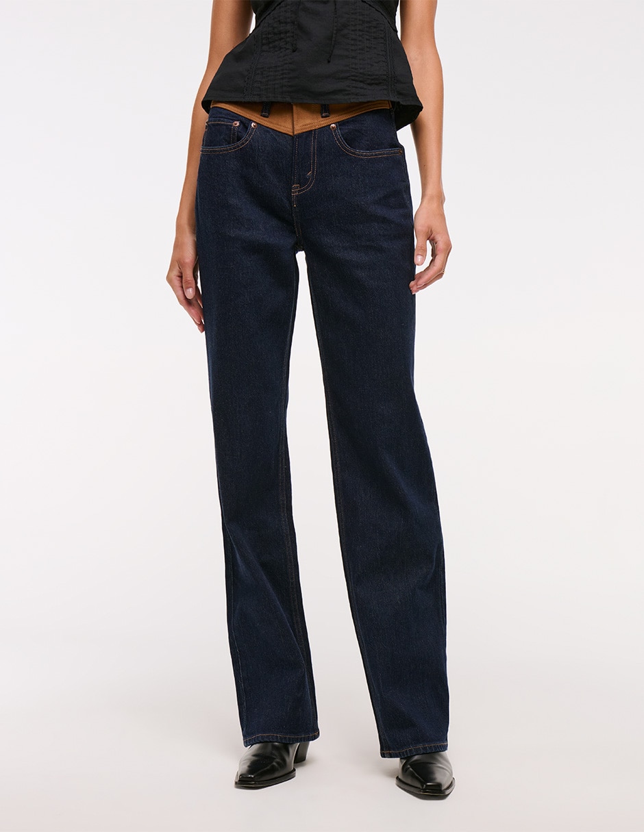 Jeans relaxed straight para mujer