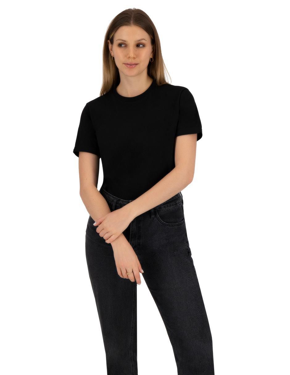 Playera manga corta Básicos cuello redondo mujer 8