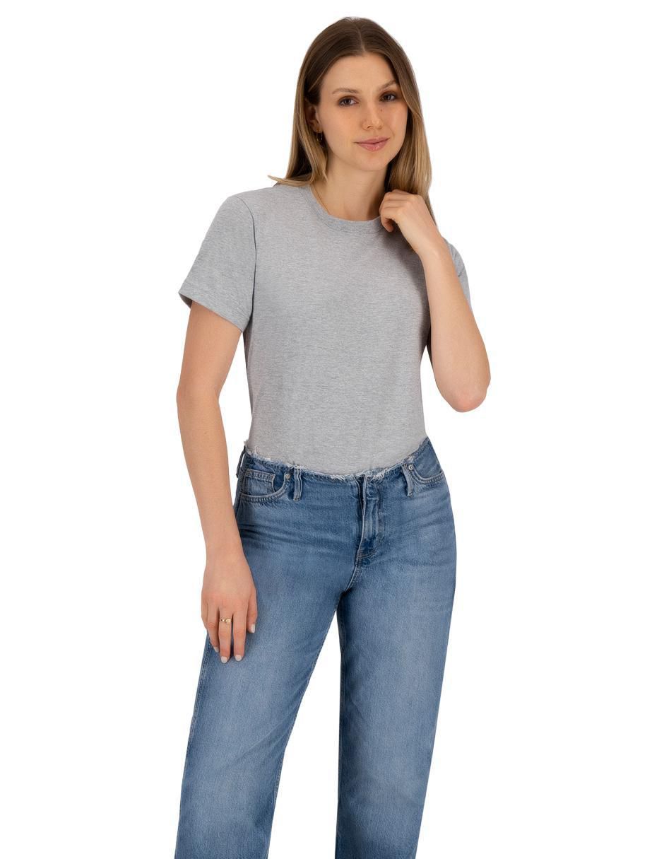 Playera manga corta Básicos cuello redondo mujer 7