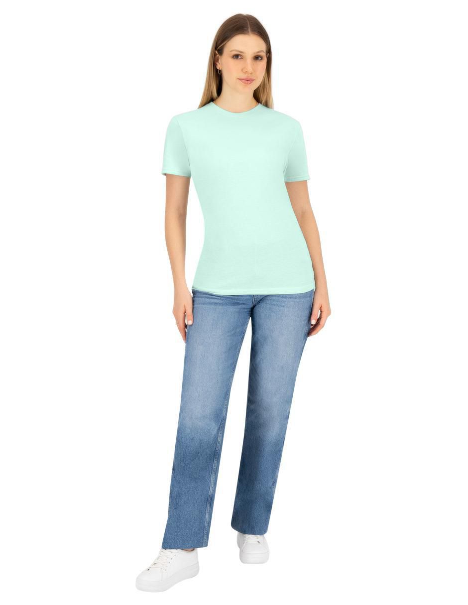 Playera manga corta Básicos cuello redondo mujer 4