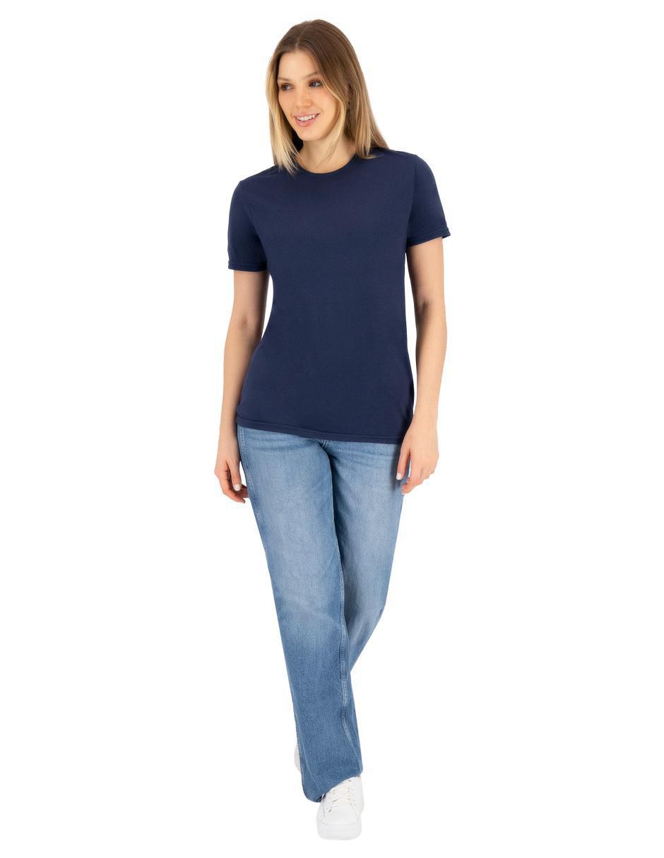 Playera manga corta Básicos cuello redondo mujer 3