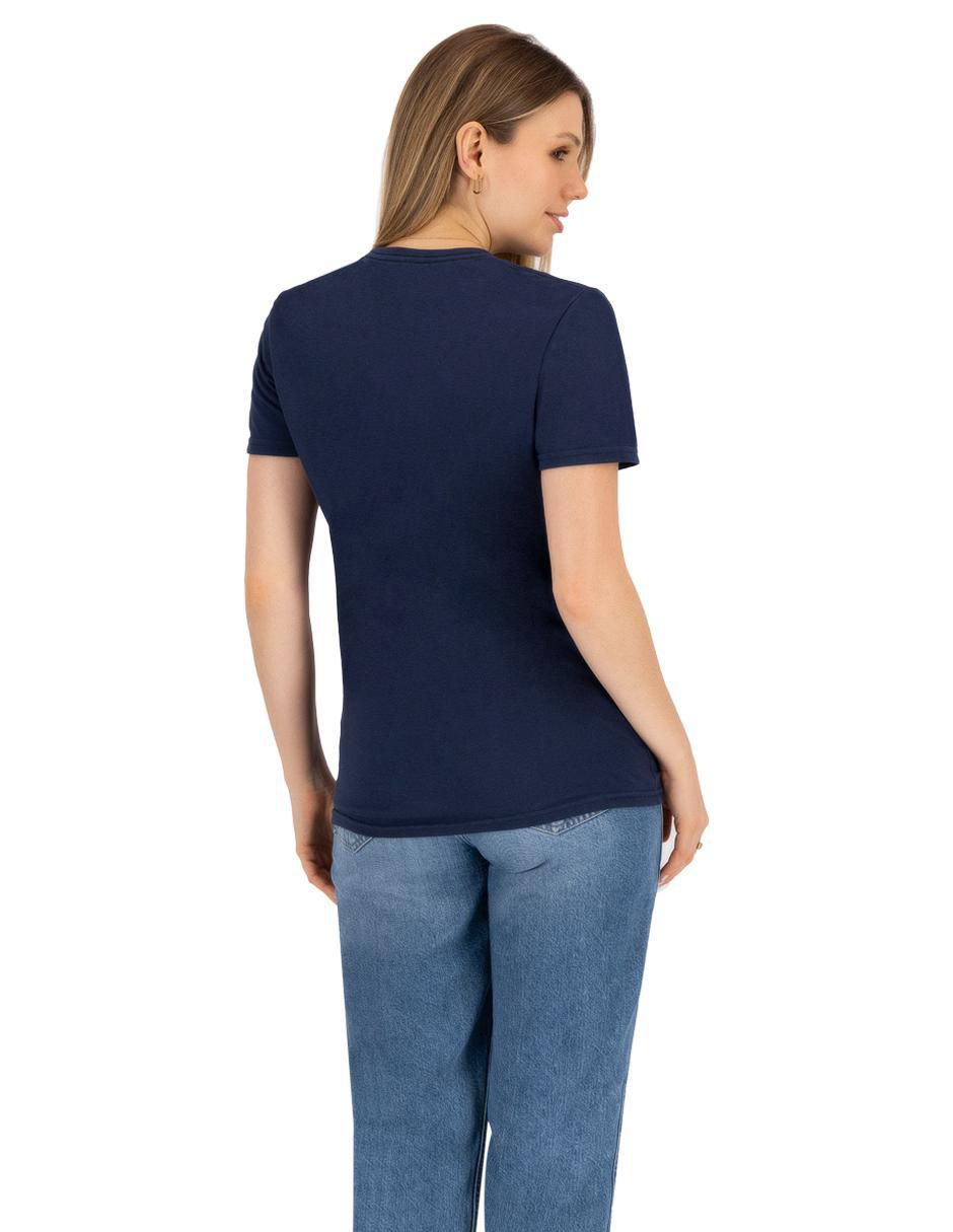 Playera manga corta Básicos cuello redondo mujer 6