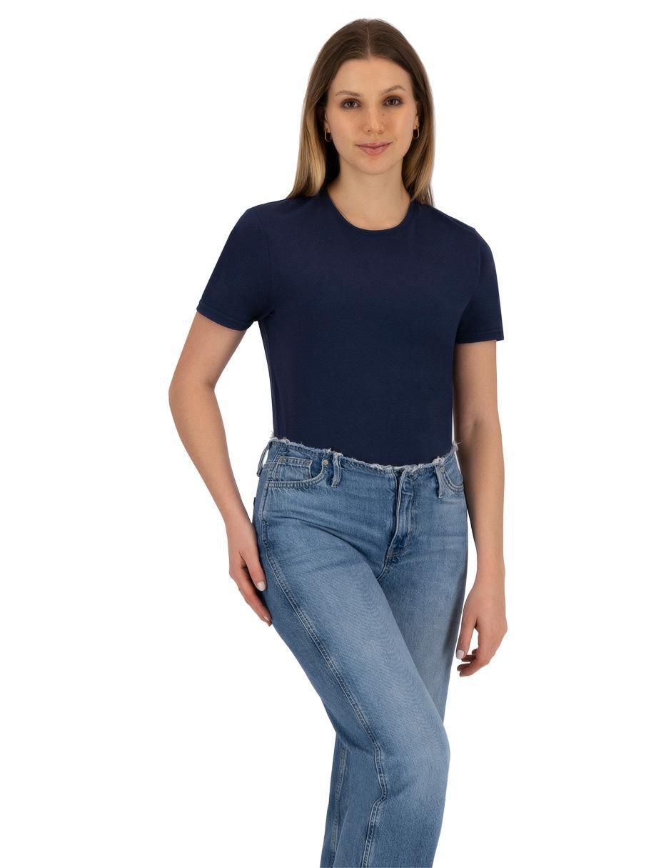 Playera manga corta Básicos cuello redondo mujer 7