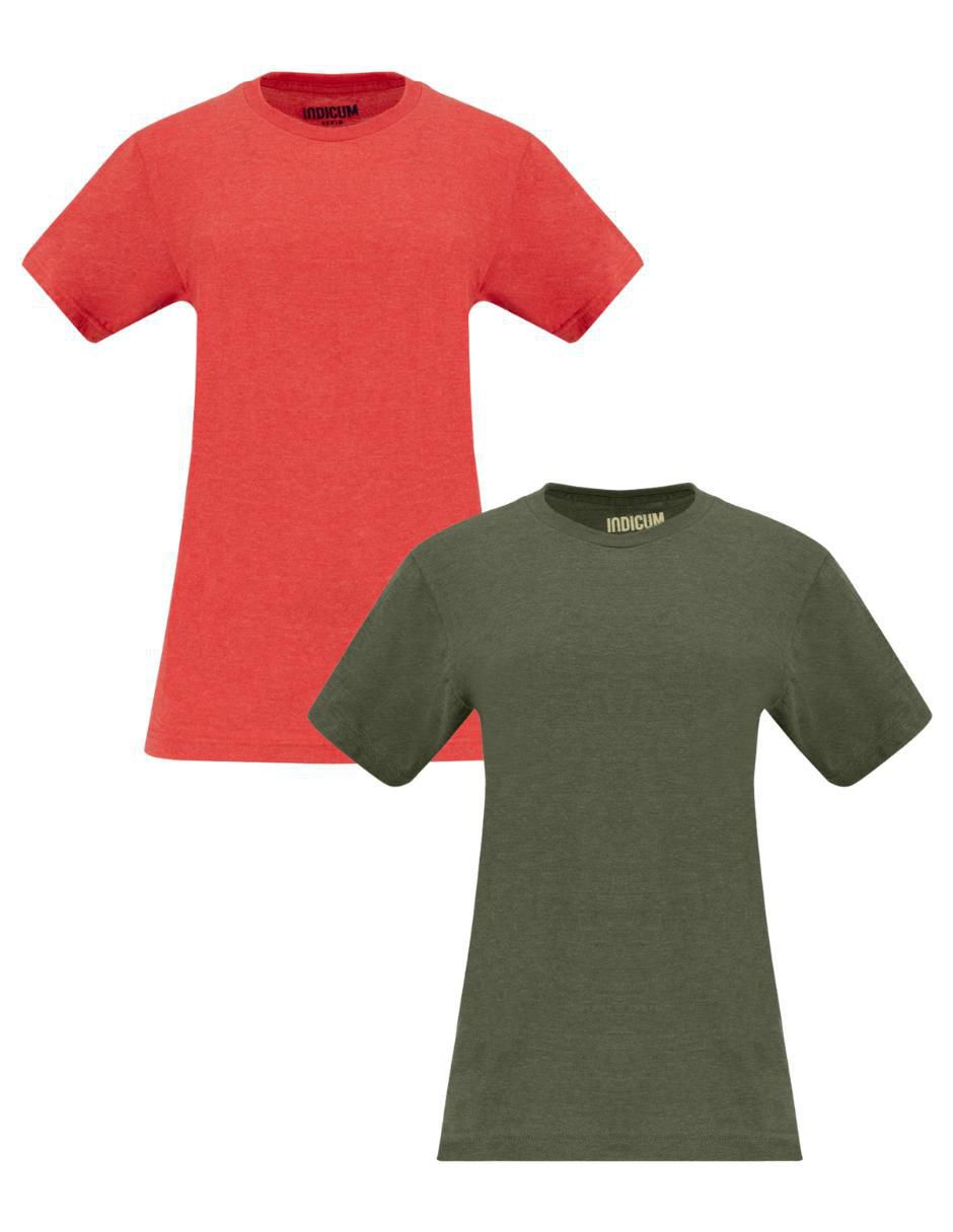 Playera manga corta Básicos cuello redondo mujer