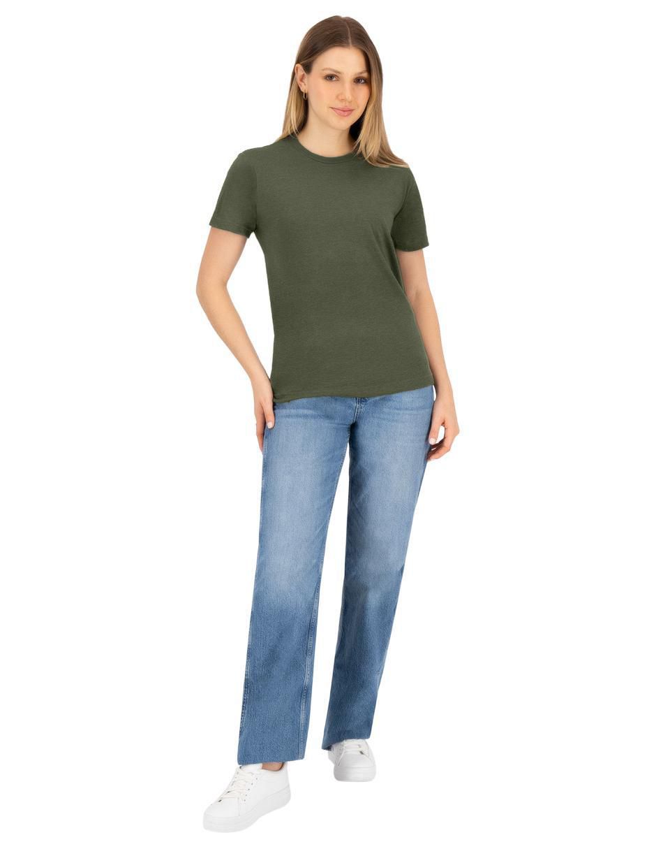 Playera manga corta Básicos cuello redondo mujer 9