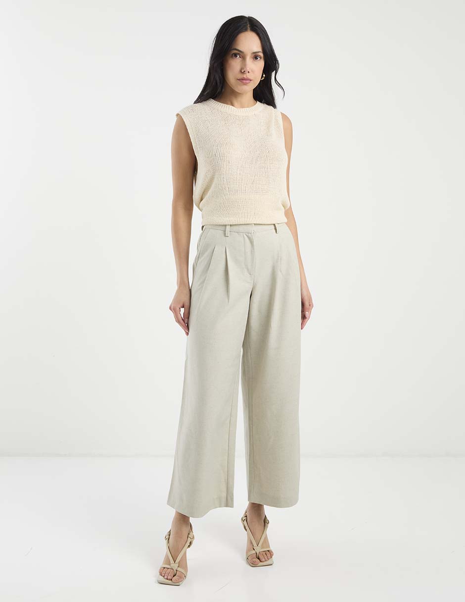 Pantalón de vestir acampanado para mujer 4