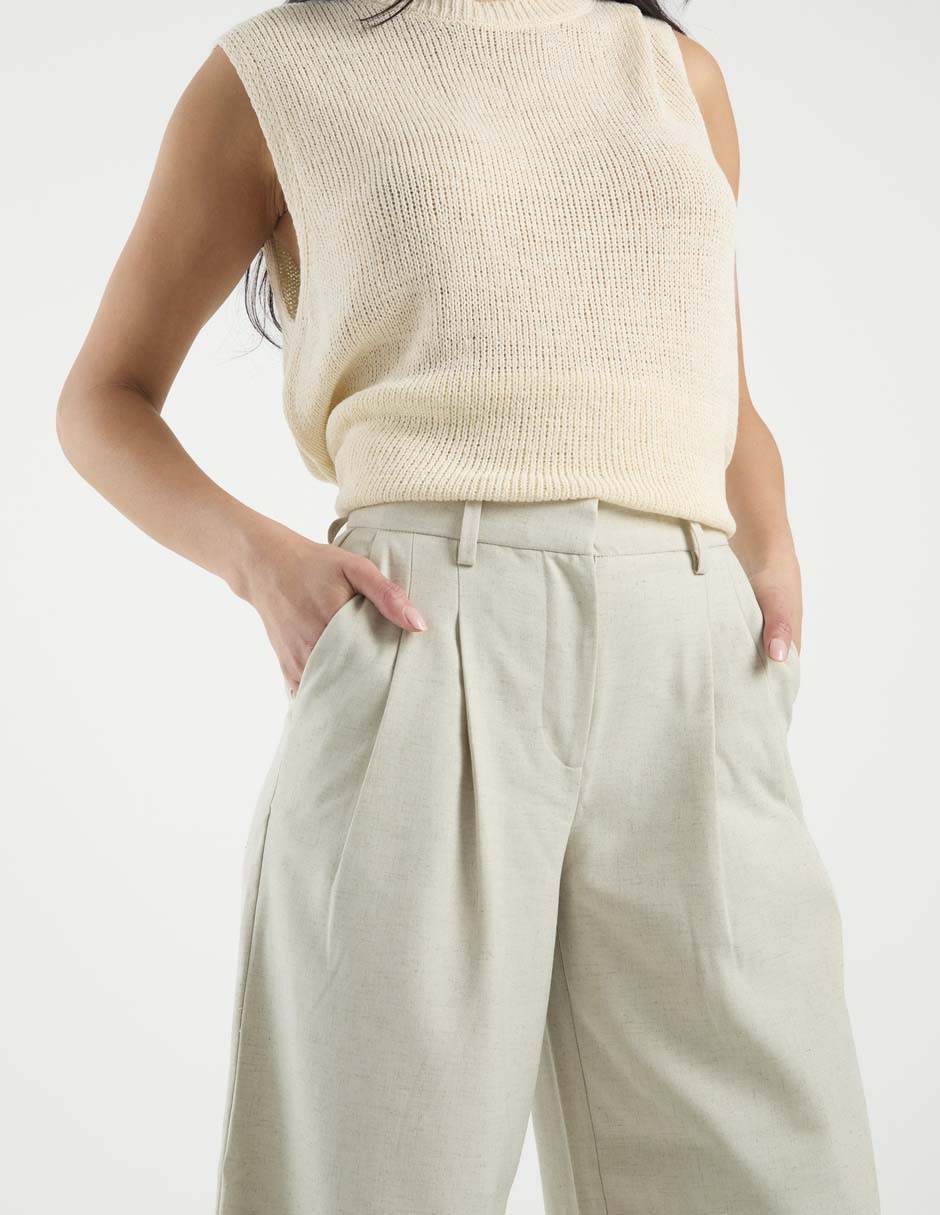 Pantalón de vestir acampanado para mujer 2