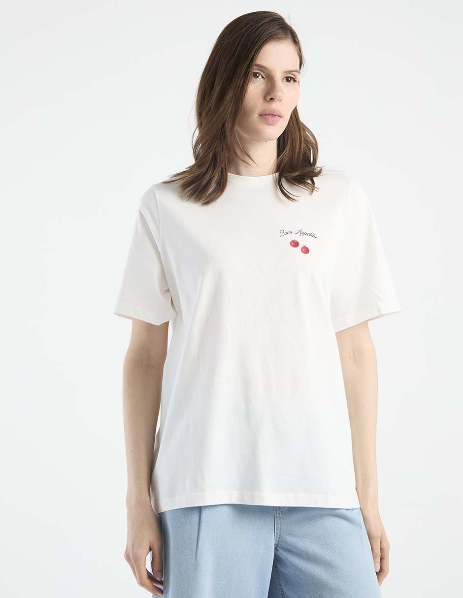 Blusa manga corta para mujer