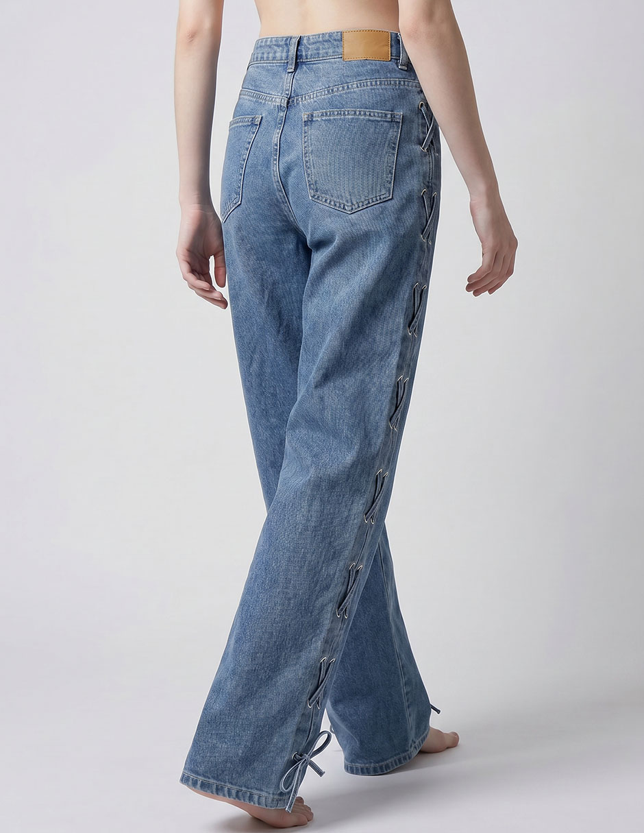 Jeans relaxed amplio para mujer 3