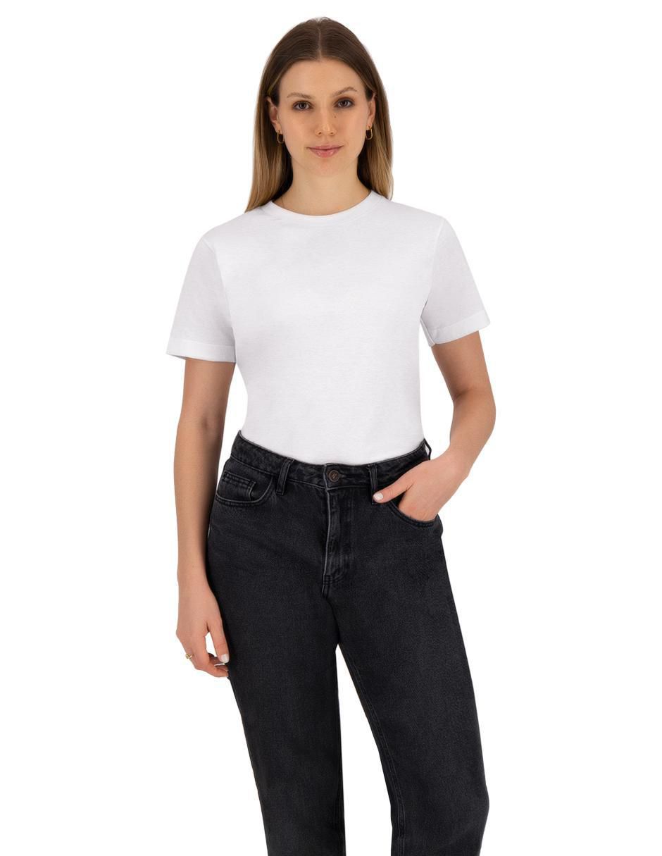 Playera manga corta cuello redondo mujer Playera manga corta cuello redondo mujer