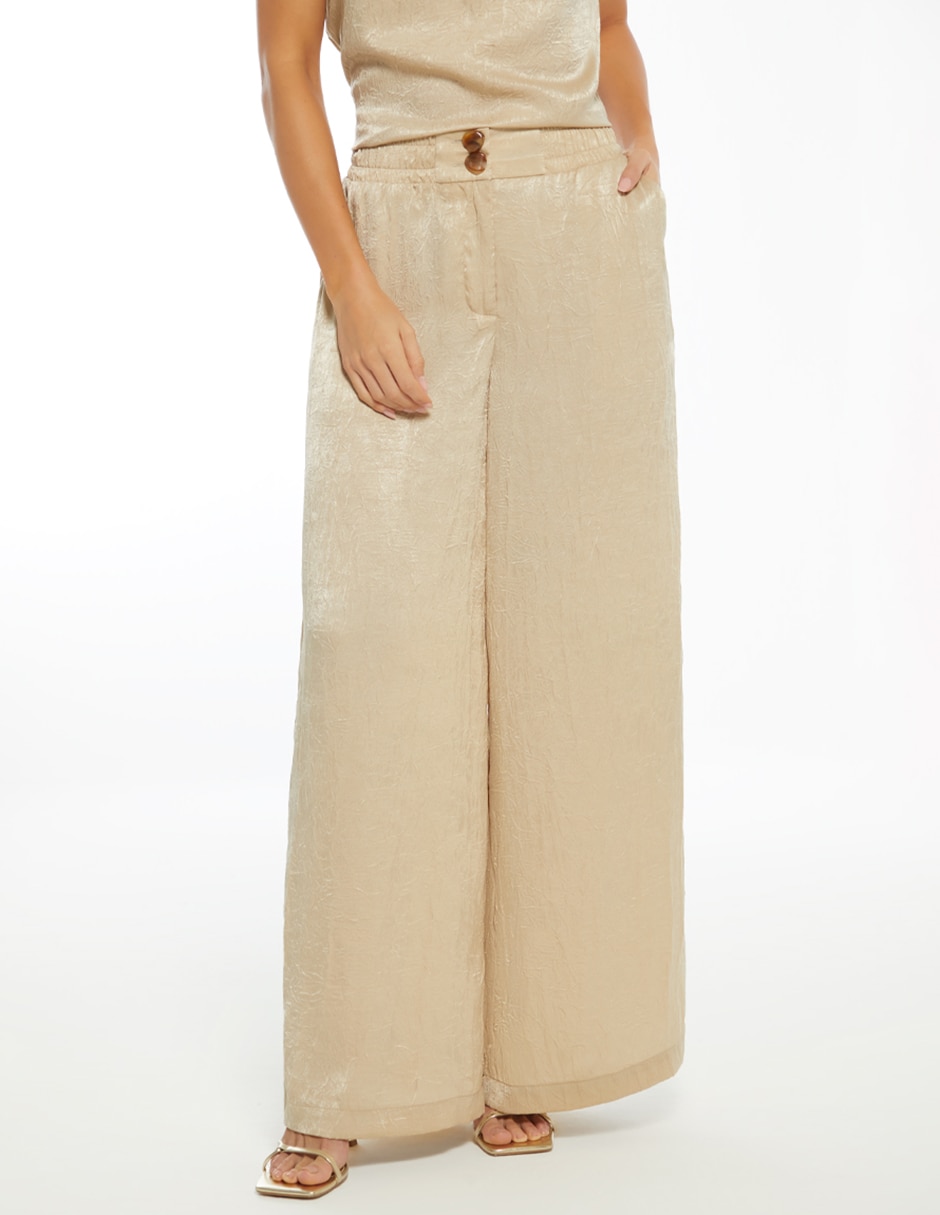 Pantalón relaxed palazzo para mujer
