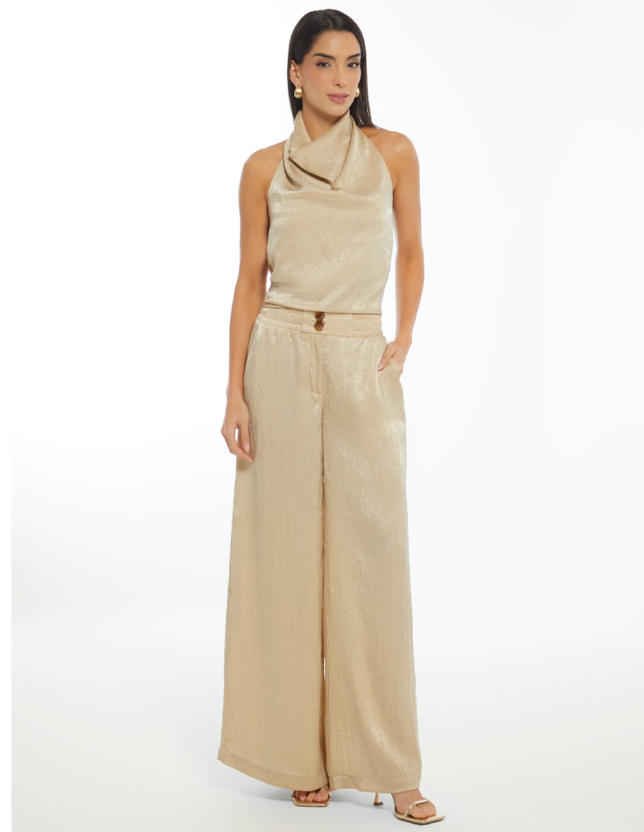 Pantalón relaxed palazzo para mujer 3