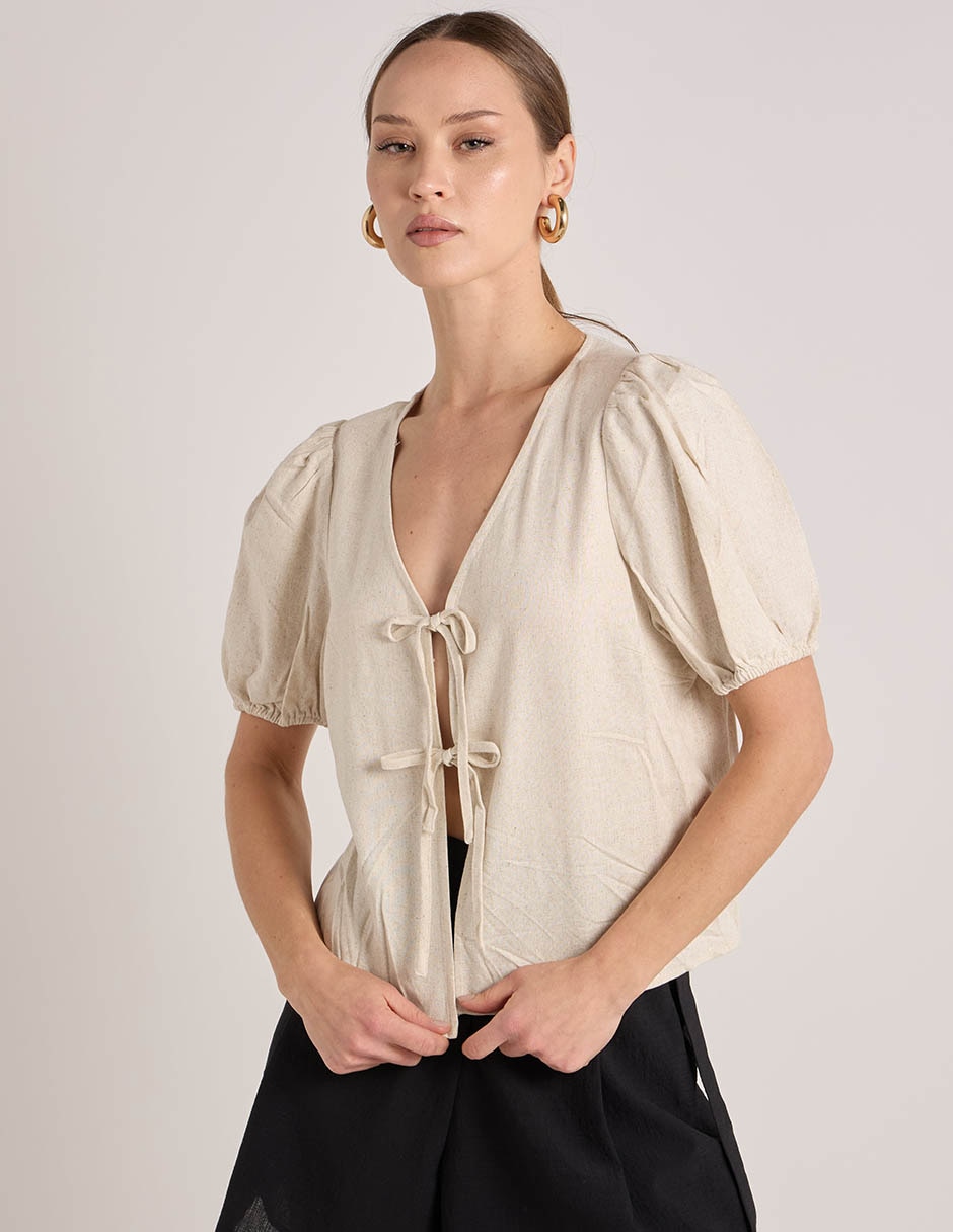 Blusa manga corta para mujer
