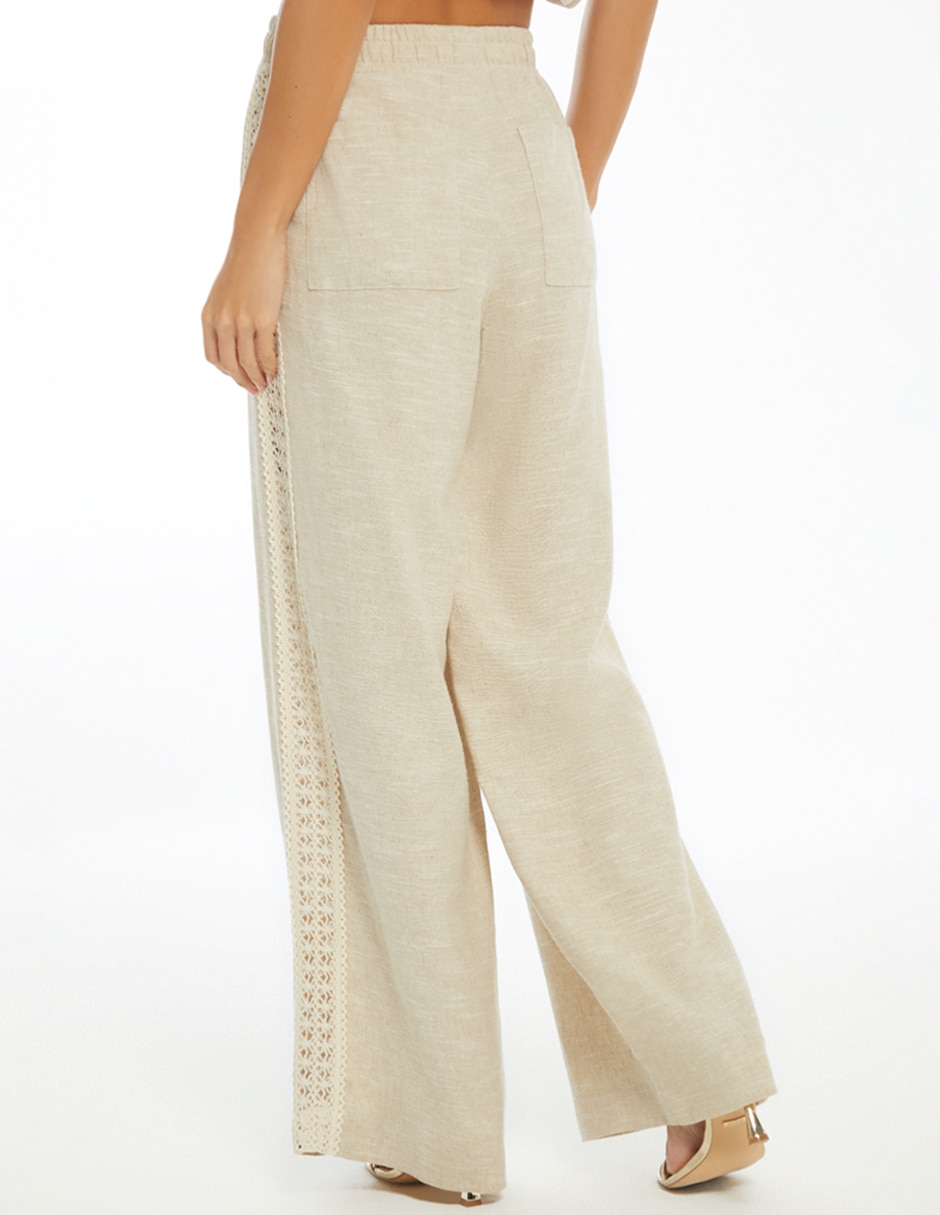 Pantalón relaxed palazzo para mujer 4
