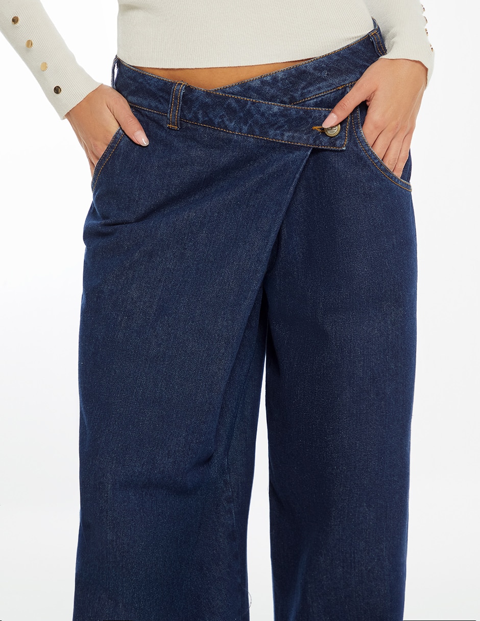 Jeans wide leg Indigo Lima para mujer 4