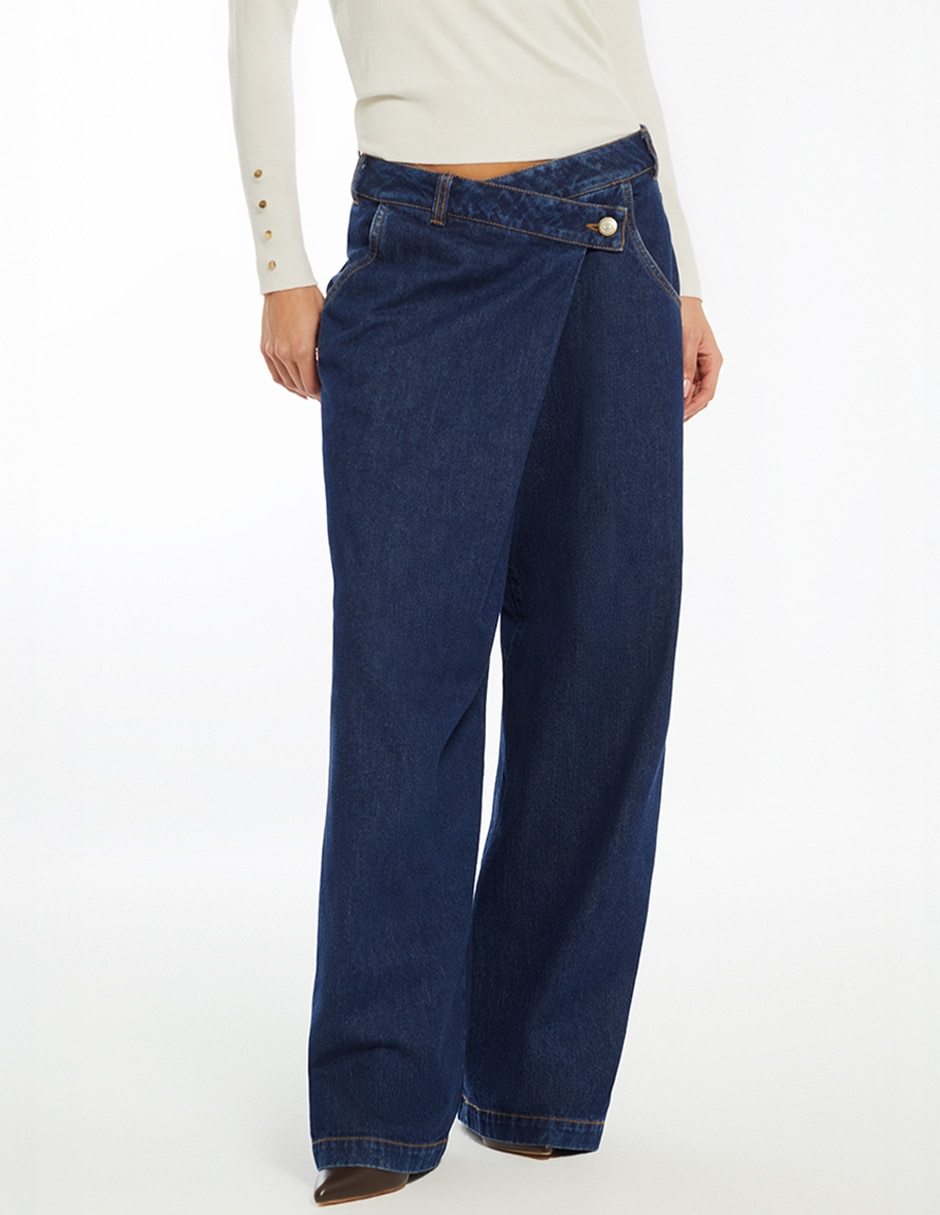 Jeans wide leg indigo lima para mujer Jeans wide leg indigo lima para mujer