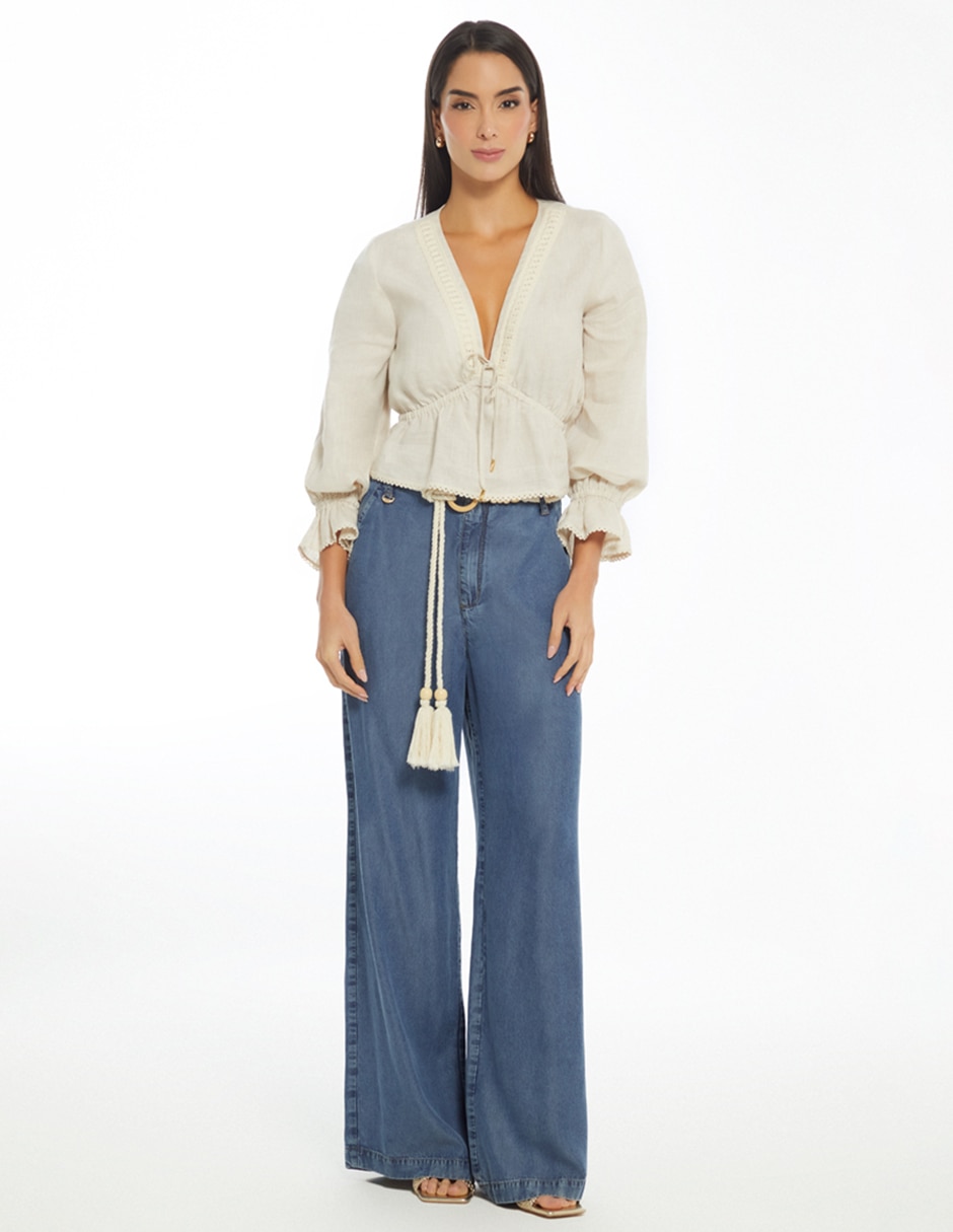 Blusa Encanto Floral manga 3/4 para mujer