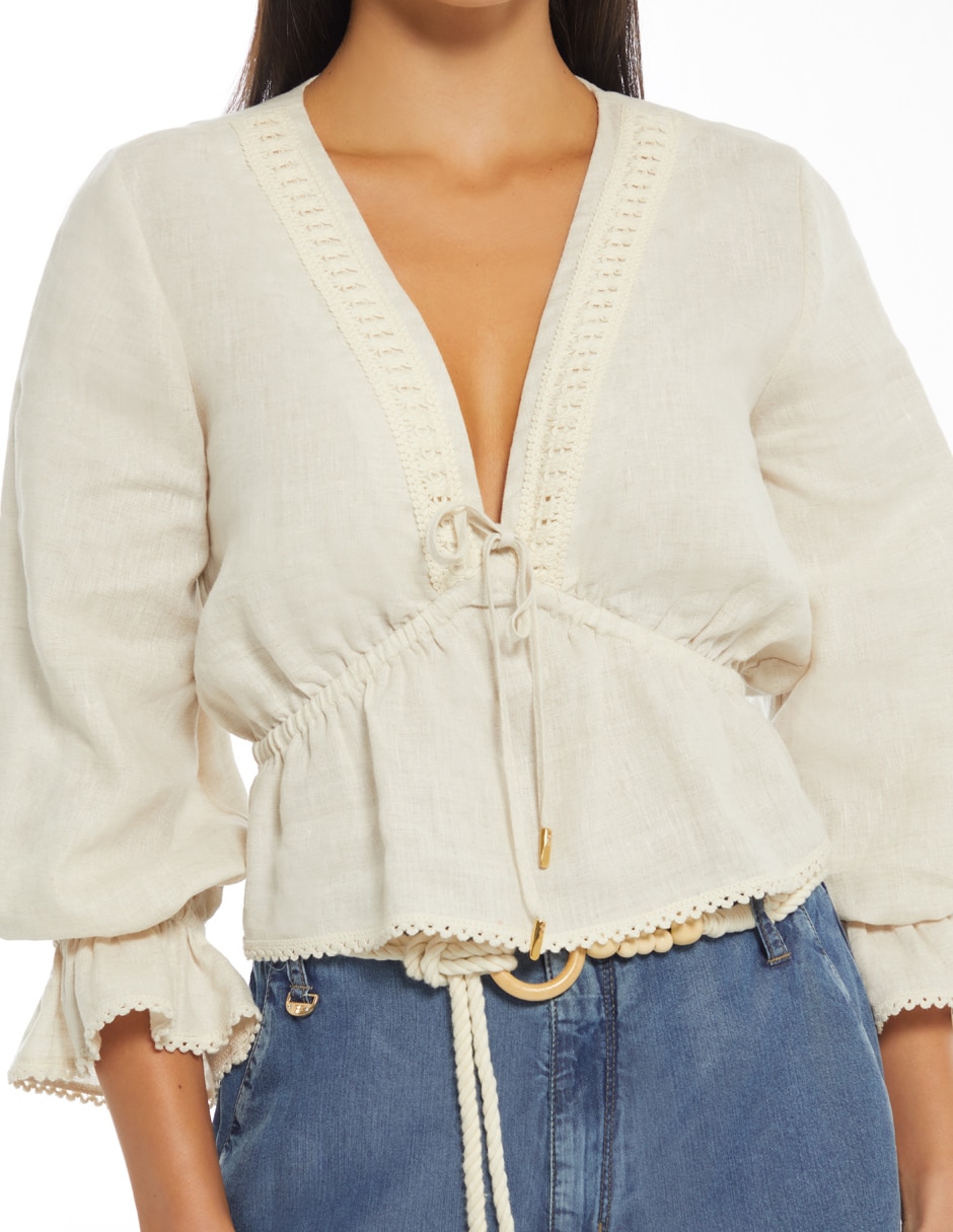 Blusa Encanto Floral manga 3/4 para mujer