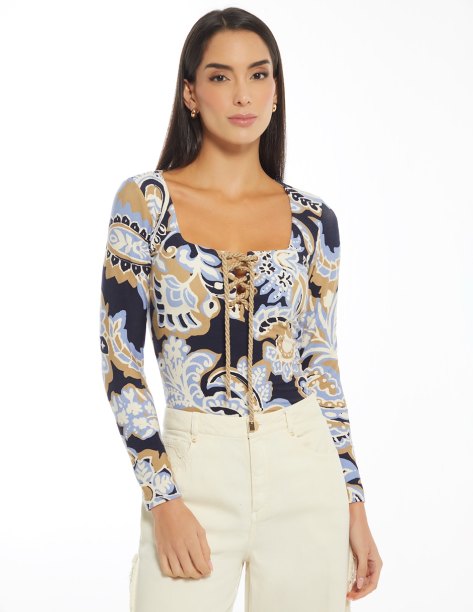 Blusa manga larga para mujer