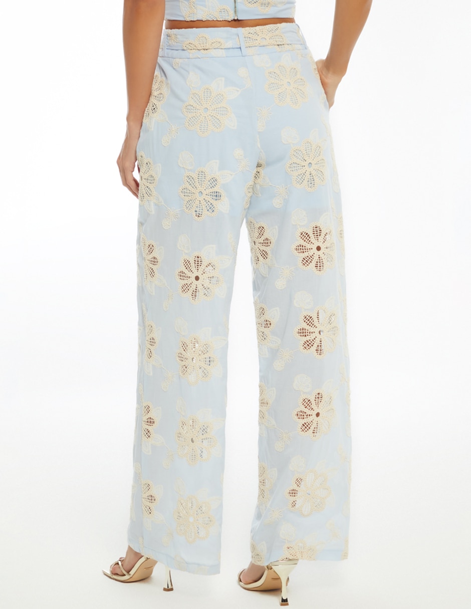 Pantalón relaxed palazzo para mujer 4