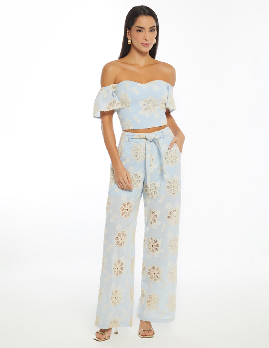 Pantalón relaxed palazzo para mujer 3