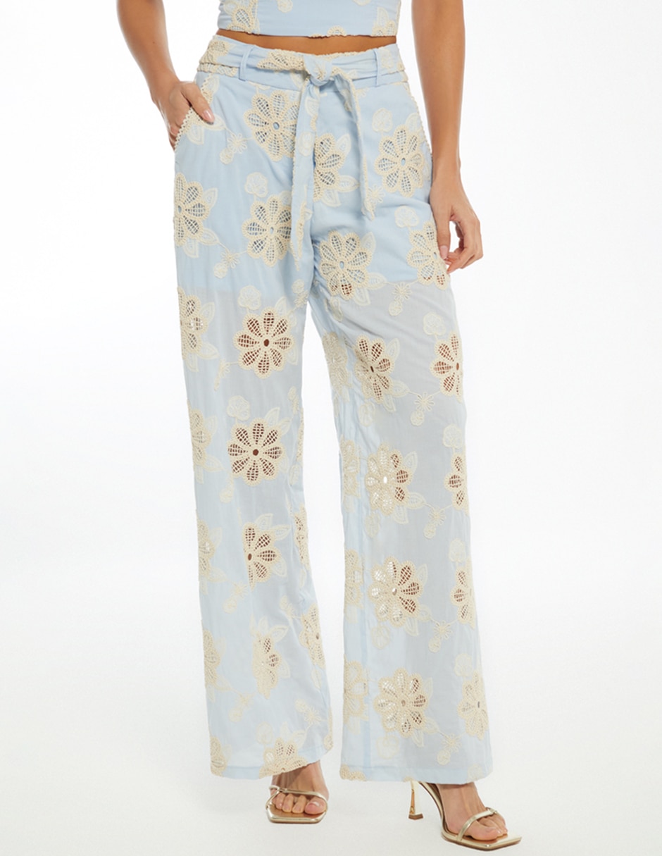 Pantalón relaxed palazzo para mujer Pantalón relaxed palazzo para mujer