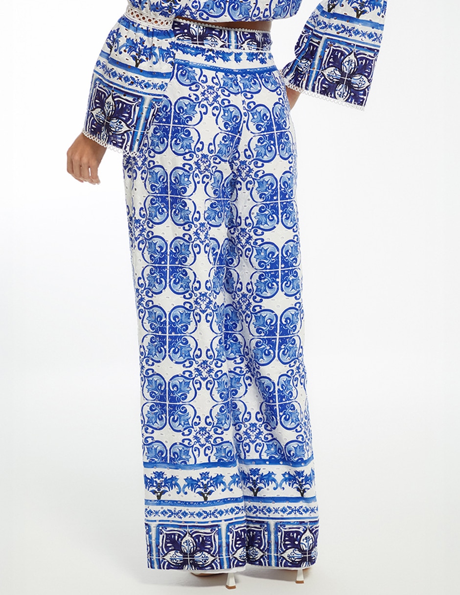 Pantalón relaxed palazzo para mujer 3