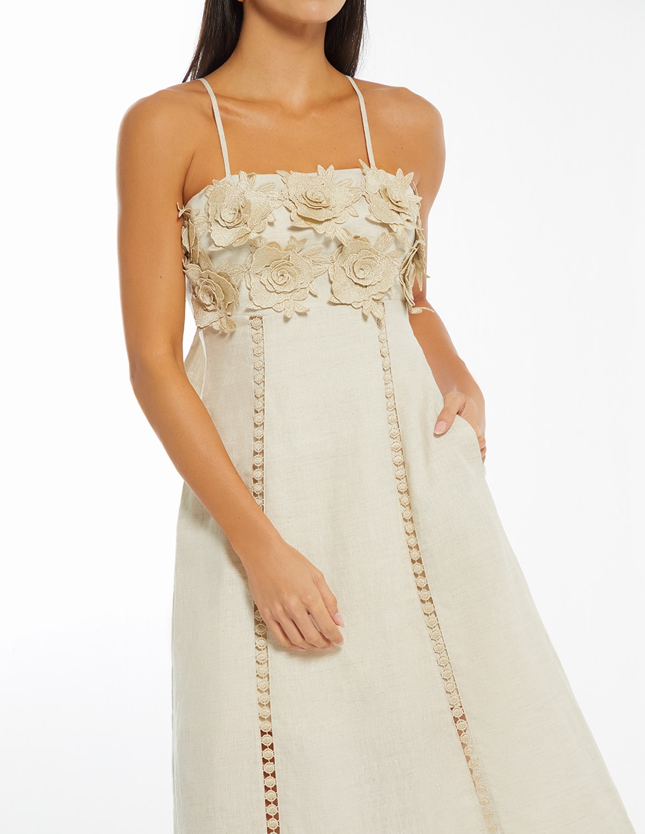 Vestido midi casual Studio F Luxury Garden para mujer