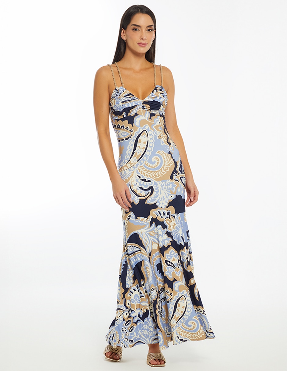Vestido largo casual Los Roques Travel para mujer