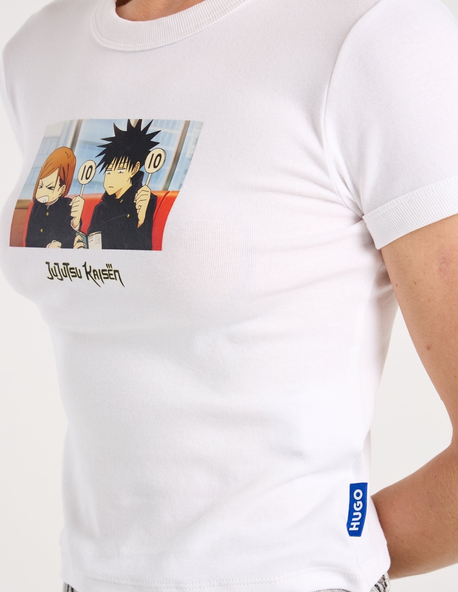 Playera manga corta Hugo Blue cuello redondo para mujer
