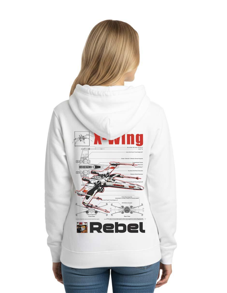 Sudadera con capucha y bolsa para mujer
