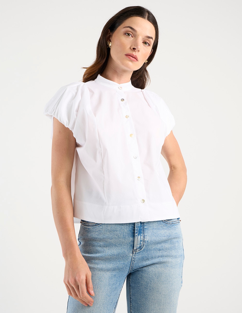 Blusa manga corta para mujer 7