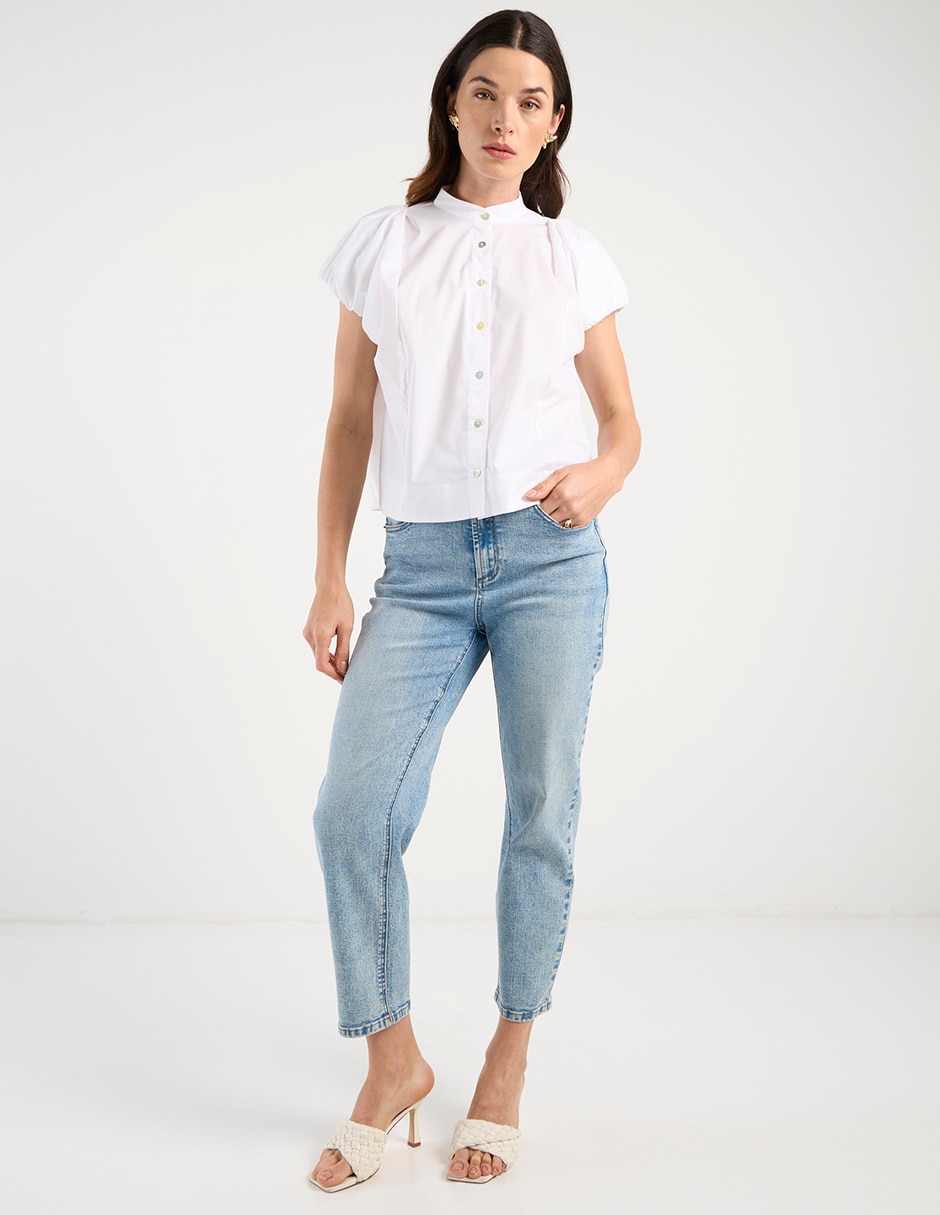 Blusa manga corta para mujer 8
