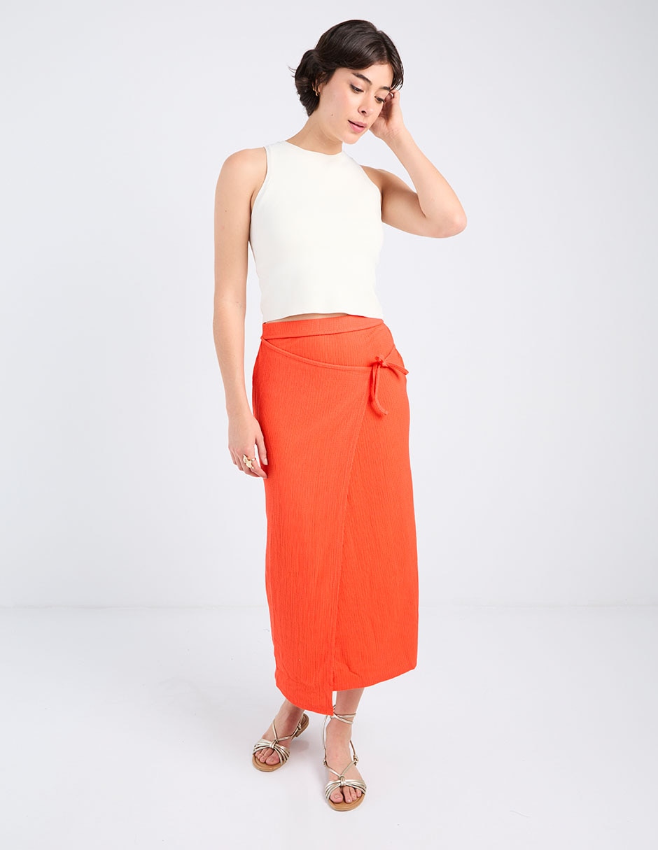 Falda crop cintura alta 3