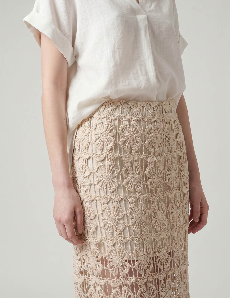 Falda 10337699 Liso Alg-Polia 3