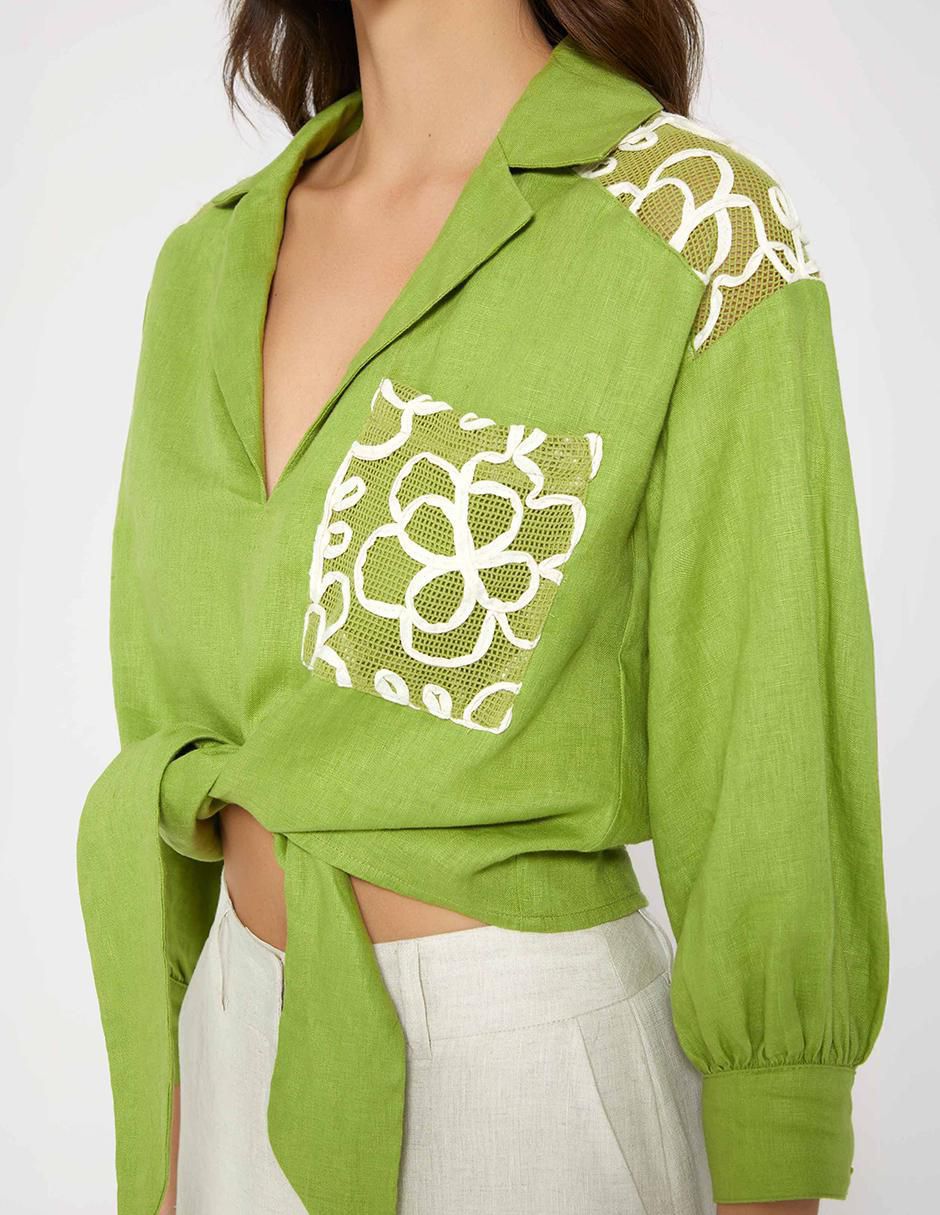 Top cuello solapa escote v 4